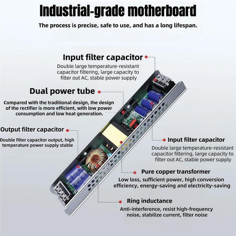 24V 100W Ultra Thin LED Strip Power Supply Adapter Transformer 12V 24V DC 5A 12A - Image 3